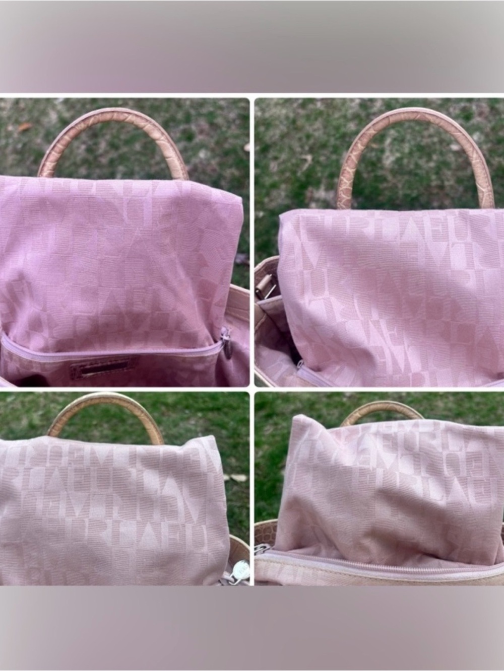 Furla Croc-Embossed Tan Leather Tote with Logo Charm - Picture 7 of 13
